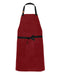 cheftog.com Big and Tall Sierra Red Hopsack Canvas Apron 2420-37HC-BT