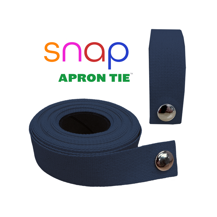 cheftog.com Regular Blue Snap Apron Tie Pack BLU-STP-XB-RG