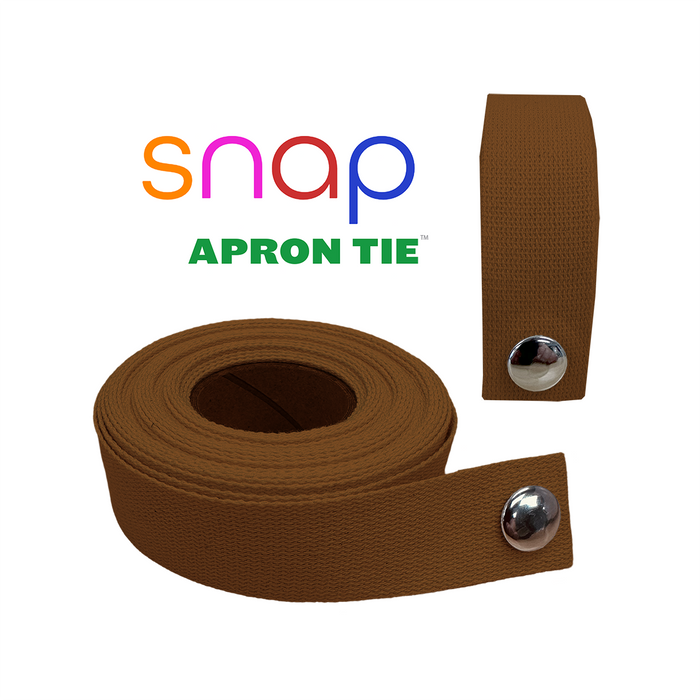 cheftog.com Regular Caramel Snap Apron Tie Pack CAR-STP-XB-RG