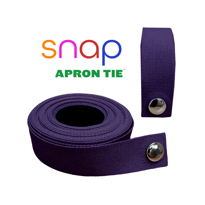 cheftog.com Regular Purple Snap Apron Tie Pack PUR-STP-XB-RG