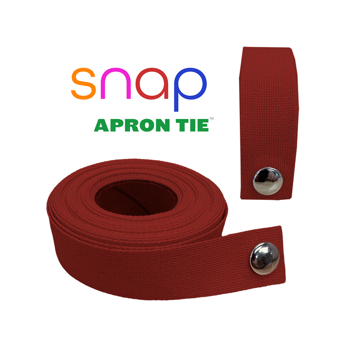 cheftog.com Regular Red Snap Apron Tie Pack RED-STP-XB-RG