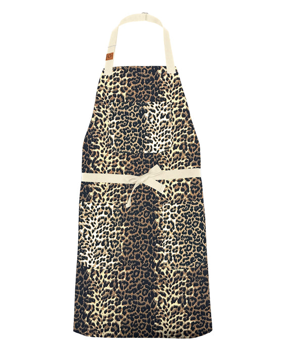 cheftog.com Regular Leopard Lightweight Snap Tie Apron 1020S-67PC-RG