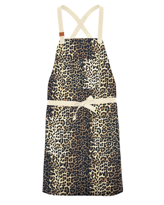 cheftog.com Regular Leopard Lightweight Cross Back Apron 1030-67PC-RG