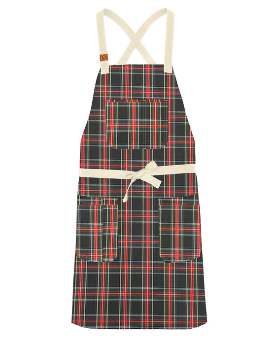 cheftog.com Regular Tartan1 Lightweight Cross Back Snap Tie Apron 1030S-68PC-RG