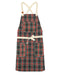 cheftog.com Regular Tartan1 Lightweight Cross Back Snap Tie Apron 1030S-68PC-RG