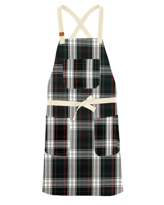 cheftog.com Regular Tartan2 Lightweight Cross Back Apron 1030-69PC-RG