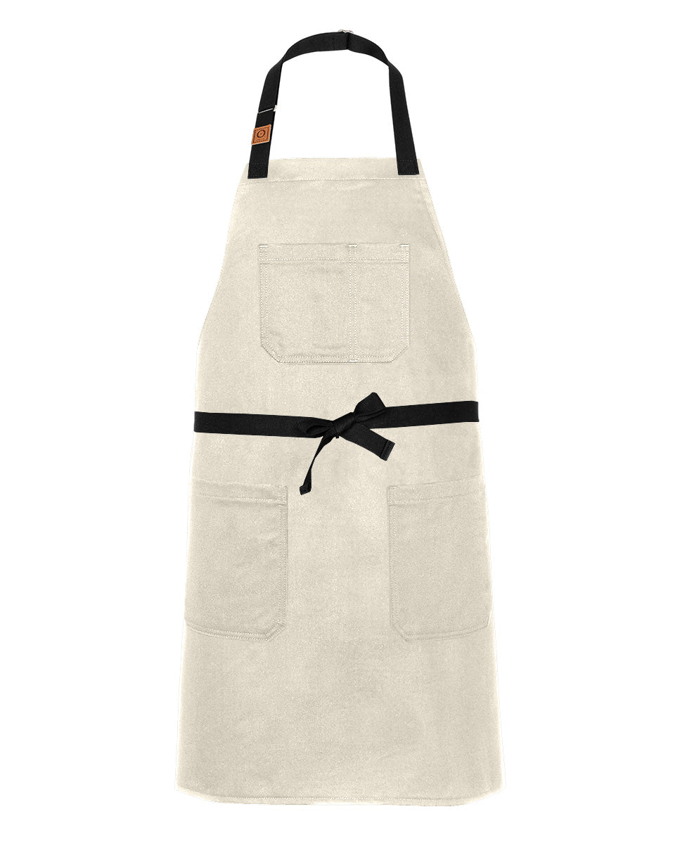Betty Dain Brooklyn Denim, Cotton-Blend Apron, Adjustable Leather Straps,  Front Pockets With Ample Storage, Machine Washable, One Size Fits Most,  White : Amazon.in: Home & Kitchen