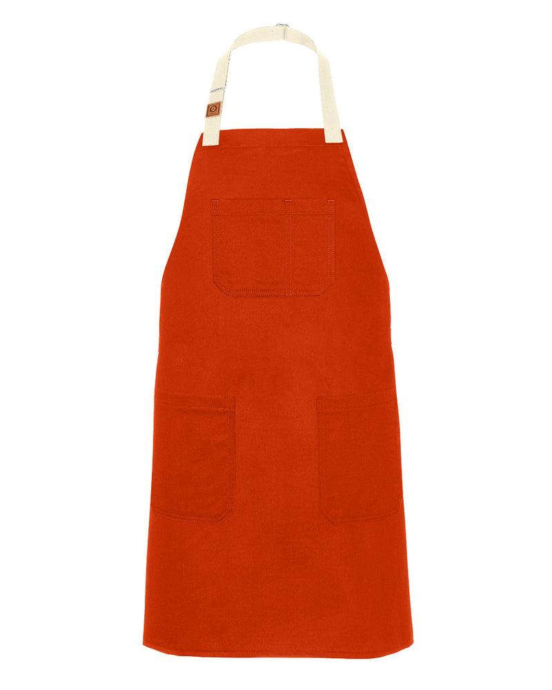 cheftog.com Regular Orange Chino Twill Snap Tie Apron 2600S-49CT-RG