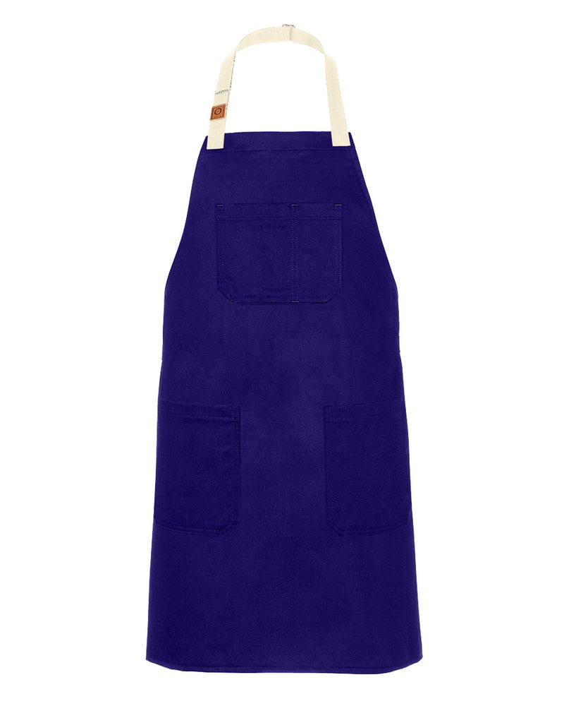 cheftog.com Regular Purple Chino Twill Snap Tie Apron 2600S-48CT-RG