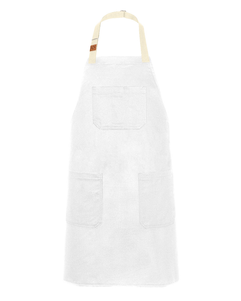 cheftog.com Regular White Chino Twill Snap Tie Apron 2600S-02CT-RG