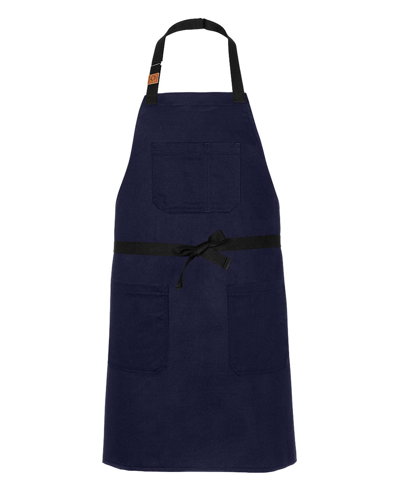 cheftog.com Big and Tall Navy Hopsack Canvas Apron 2420-10HC-BT