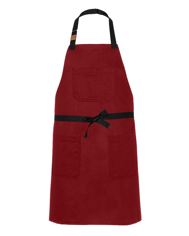 cheftog.com Big and Tall Sierra Red Hopsack Canvas Apron 2420-37HC-BT