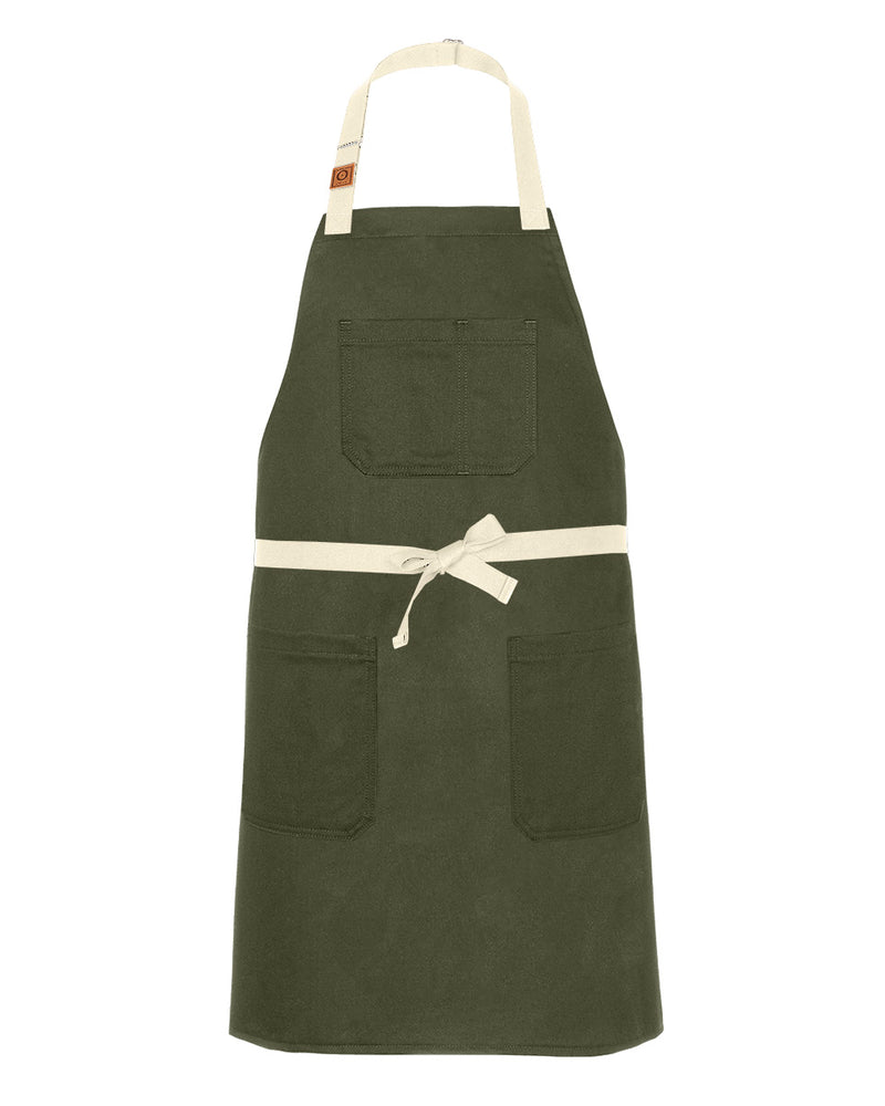 cheftog.com Regular Olive Drab Lightweight Snap Tie Apron 1020S-11PC-RG