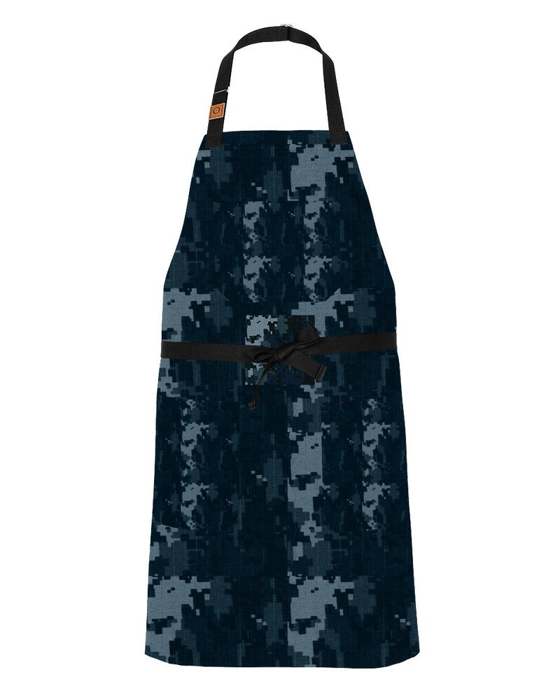 cheftog.com Regular Blue Camo Ripstop Snap Tie Apron 2700-45RS-RG