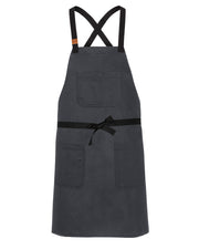 cheftog.com Regular Charcoal Bull Denim CrossBack Snap Tie Apron 2030S-06BD-RG