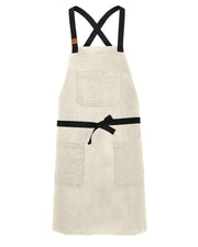 cheftog.com Regular Natural Bull Denim CrossBack Snap Tie Apron 2030S-51BD-RG