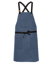 cheftog.com Regular Slate Bull Denim CrossBack Snap Tie Apron 2030S-12BD-RG