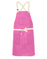 cheftog.com Regular Fuchsia Chino Twill CrossBack Snap Tie Apron 2630S-53CT-RG