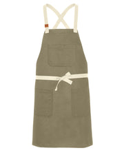 cheftog.com Regular Khaki Chino Twill CrossBack Snap Tie Apron 2630S-04CT-RG