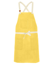 cheftog.com Regular Lemon Chino Twill CrossBack Snap Tie Apron 2630S-29CT-RG