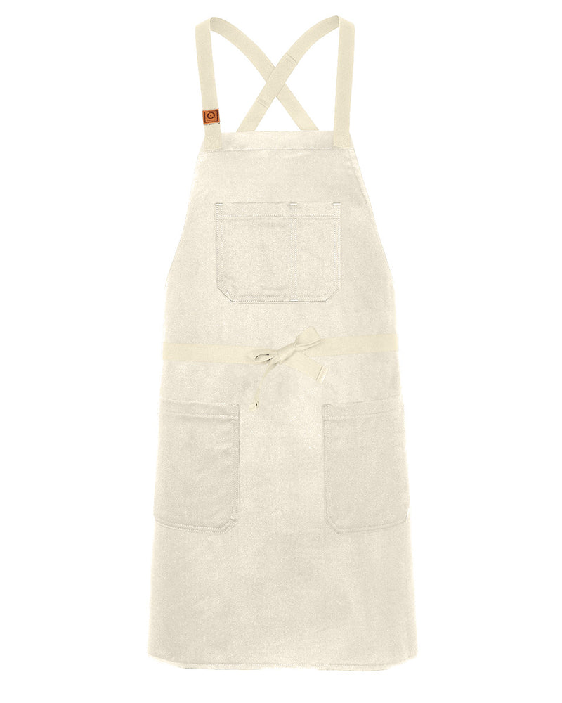 cheftog.com Regular Natural Chino Twill CrossBack Snap Tie Apron 2630S-51CT-RG