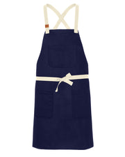 cheftog.com Regular Navy Chino Twill CrossBack Snap Tie Apron 2630S-10CT-RG