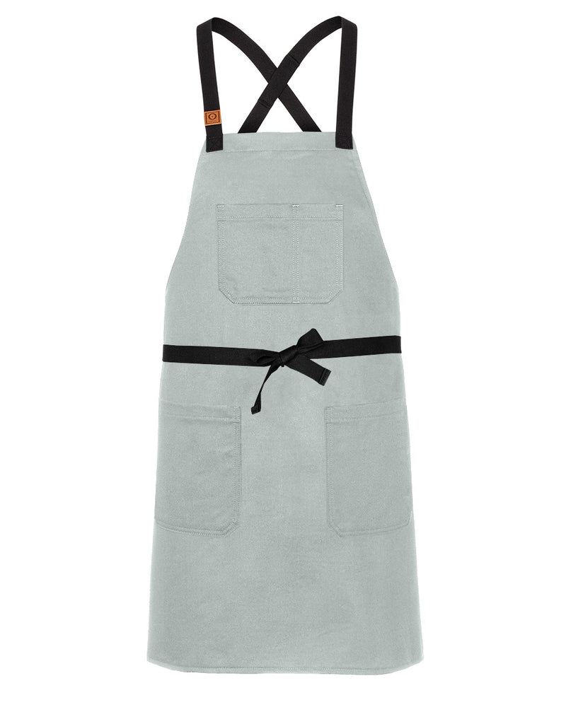 cheftog.com Big and Tall Cloud Hopsack Canvas CrossBack Snap Tie Apron 2430S-33HC-BT