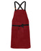 cheftog.com Big and Tall Sierra Red Hopsack Canvas Cross Back Apron 2430-37HC-BT