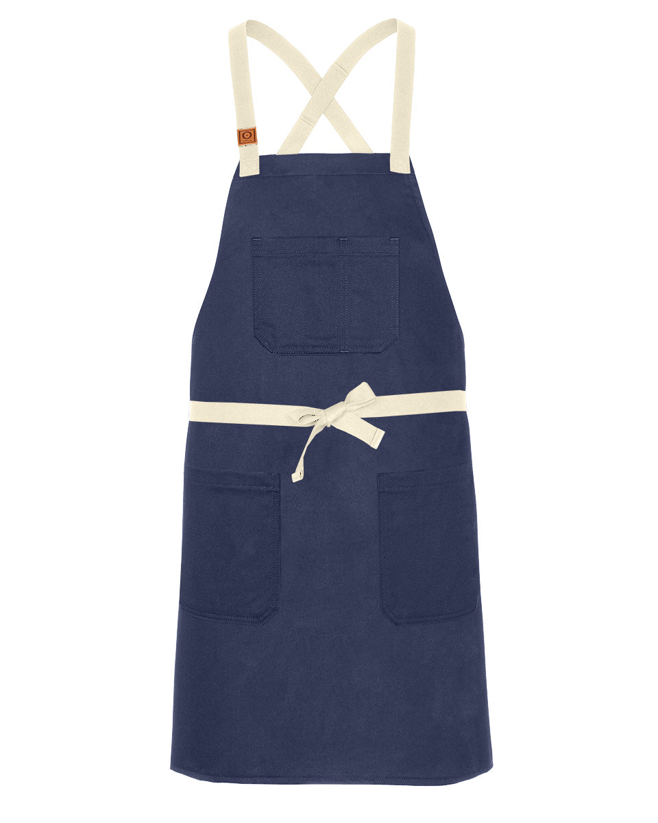 エプロン・三角巾 TAKIMAKI ORIGINAL ORGANIC APRON / NAVY Lightweight CrossBack Apron — CHEFtog