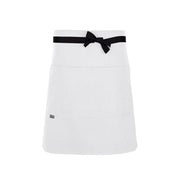 cheftog.com  White Lightweight Half Length Four Pocket Server Apron 1120-02PC-4P