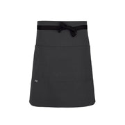 cheftog.com  Charcoal Lightweight Half Length Four Pocket Server Apron 1120-06PC-4P