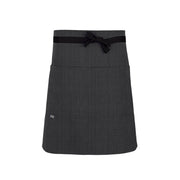 cheftog.com  Gray Stripe Lightweight Half Length Four Pocket Server Apron 1120-19PC-4P