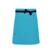 cheftog.com  Turquoise Lightweight Half Length Four Pocket Server Apron 1120-25PC-4P