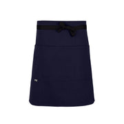cheftog.com  French Blue Lightweight Half Length Four Pocket Server Apron 1120-28PC-4P