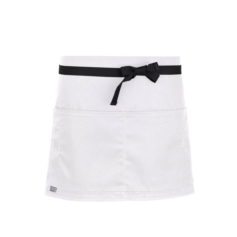 cheftog.com  White Lightweight Quarter Length Four Pocket Server Apron 1110-02PC-4P