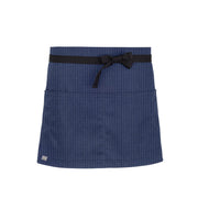 cheftog.com  Blue Stripe Lightweight Quarter Length Four Pocket Server Apron 1110-20PC-4P