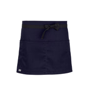 cheftog.com  French Blue Lightweight Quarter Length Four Pocket Server Apron 1110-28PC-4P