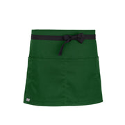 cheftog.com  Green Pepper Lightweight Quarter Length Four Pocket Server Apron 1110-30PC-4P