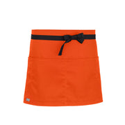 cheftog.com  Tangerine Lightweight Quarter Length Four Pocket Server Apron 1110-32PC-4P