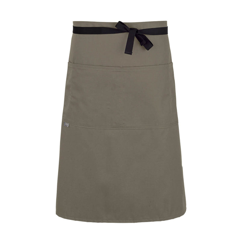 cheftog.com  Khaki Lightweight Three Quarter Length Four Pocket Server Apron 1130-04PC-4P