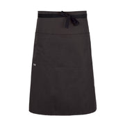 cheftog.com  Chocolate Lightweight Three Quarter Length Four Pocket Server Apron 1130-15PC-4P