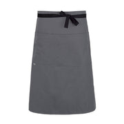cheftog.com  Gray Lightweight Three Quarter Length Four Pocket Server Apron 1130-16PC-4P