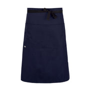 cheftog.com  French Blue Lightweight Three Quarter Length Four Pocket Server Apron 1130-28PC-4P