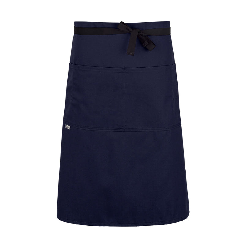 cheftog.com  French Blue Lightweight Three Quarter Length Four Pocket Server Apron 1130-28PC-4P