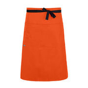 cheftog.com  Tangerine Lightweight Three Quarter Length Four Pocket Server Apron 1130-32PC-4P