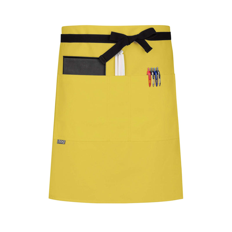 cheftog.com  Lemon Performance Half Length Three Pocket Server Apron 2121-29CT-3P