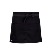 cheftog.com  Black Performance Quarter Length Four Pocket Server Apron 2111-01CT-4P