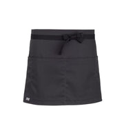 cheftog.com  Charcoal Performance Quarter Length Four Pocket Server Apron 2111-06CT-4P