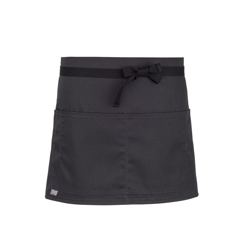 cheftog.com  Charcoal Performance Quarter Length Four Pocket Server Apron 2111-06CT-4P