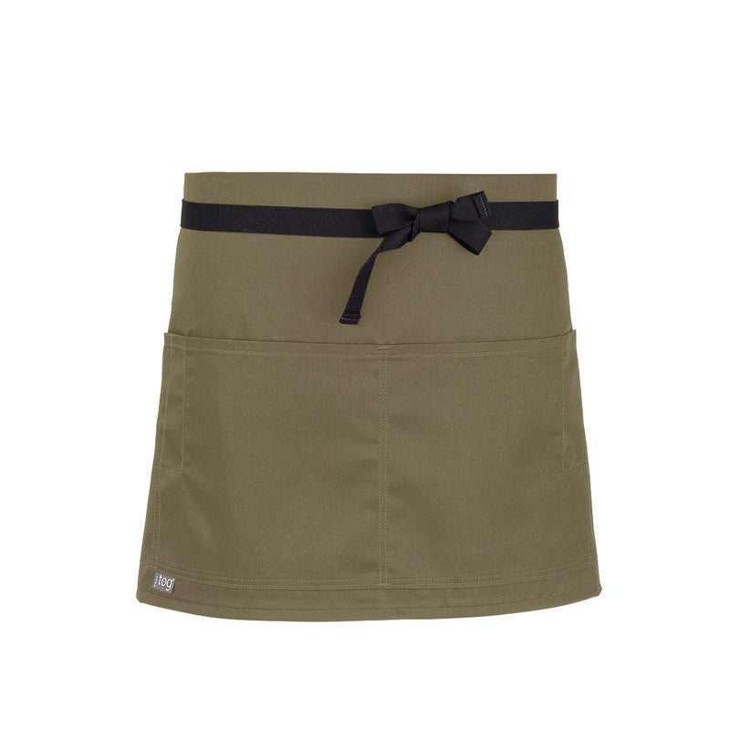 cheftog.com  Khaki Performance Quarter Length Four Pocket Server Apron 2111-04CT-4P